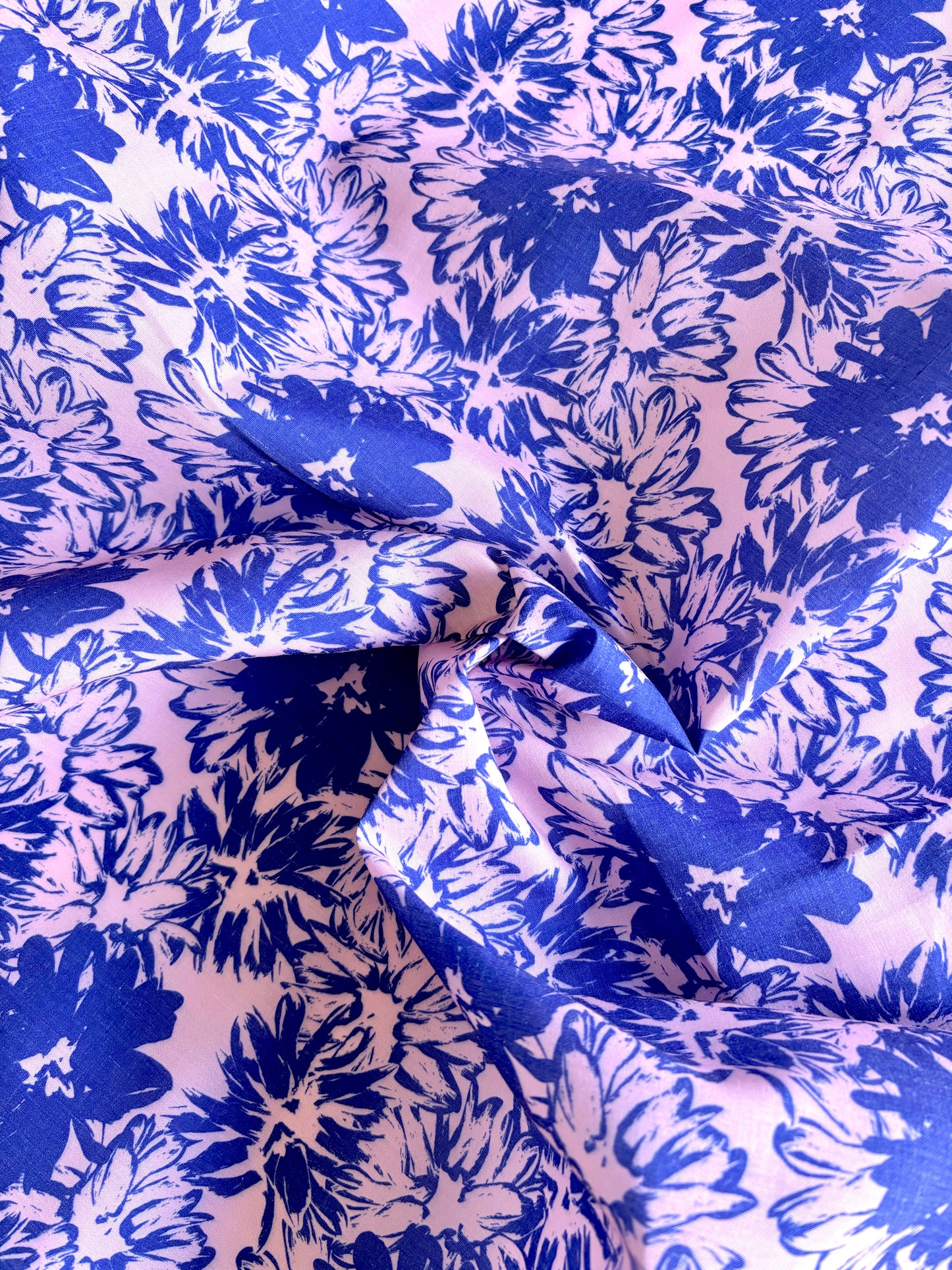 Shirred Dress Kit - Brushed Flowers Polycotton