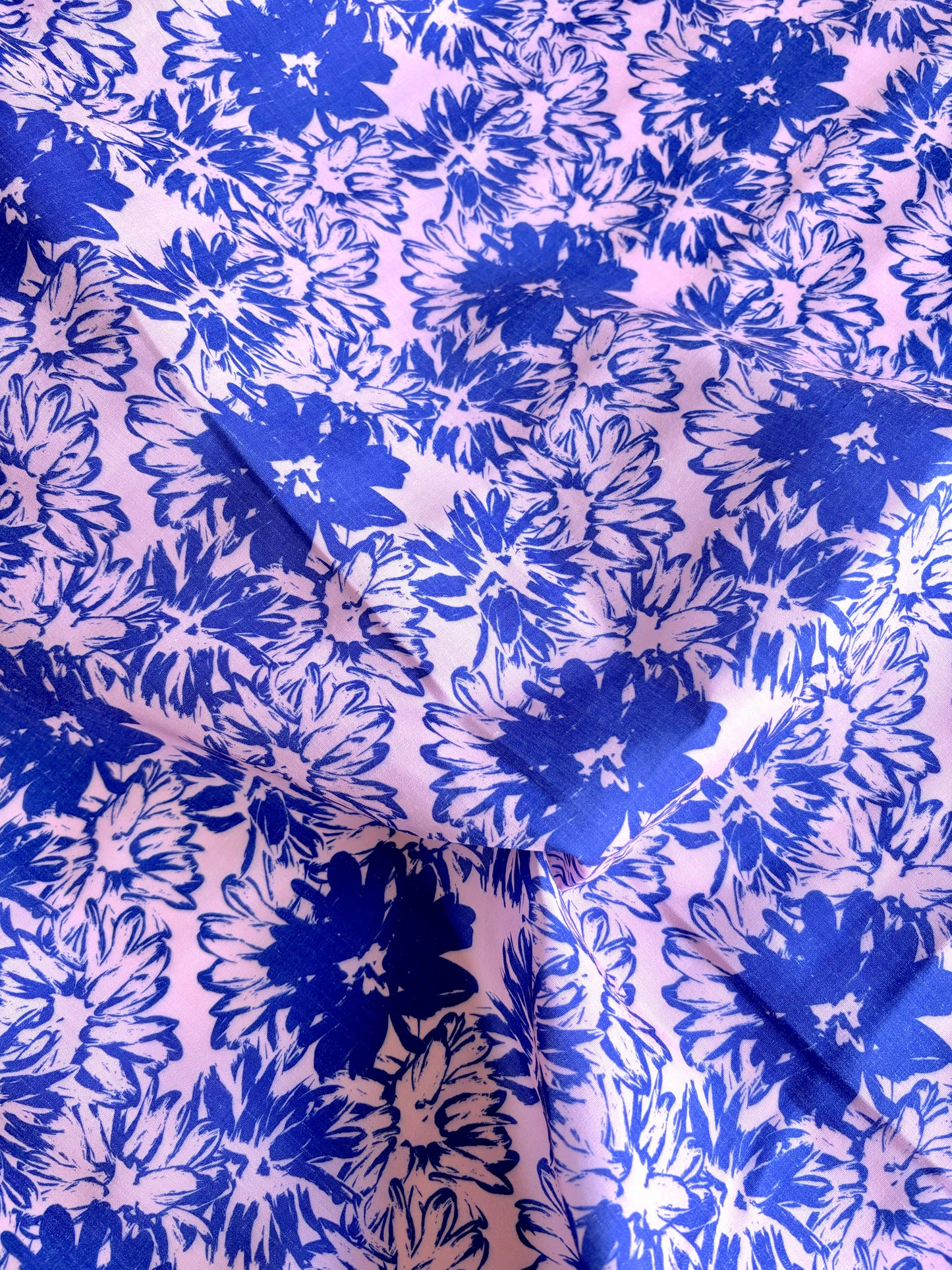 Shirred Dress Kit - Brushed Flowers Polycotton