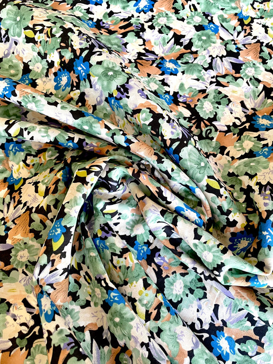 Watercolour Florals Cotton Lawn