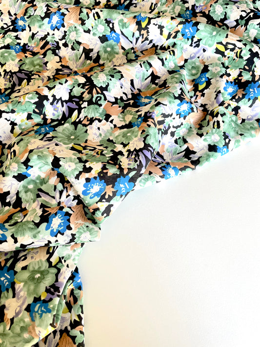 Watercolour Florals Cotton Lawn