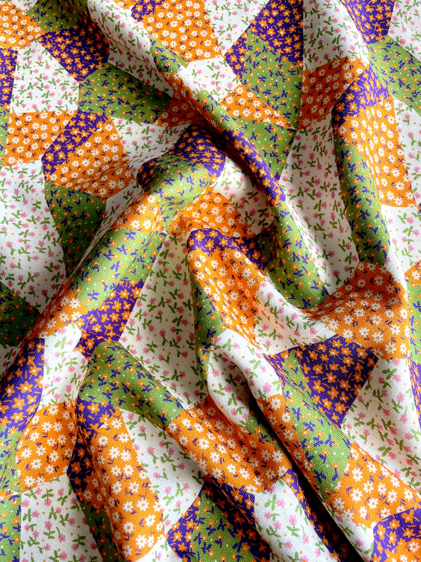Edie Top Kit - Patchwork Pansy Linen Mix - Little Johnny