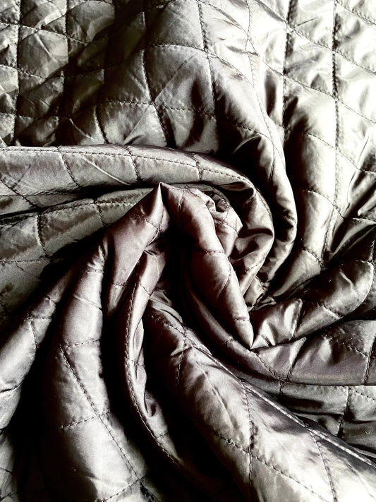 Quilted Coating - Black - REMNANT - 140cm x 150cm