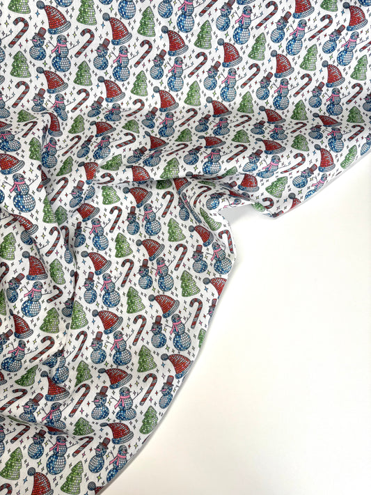 Disco Snowman Polycotton