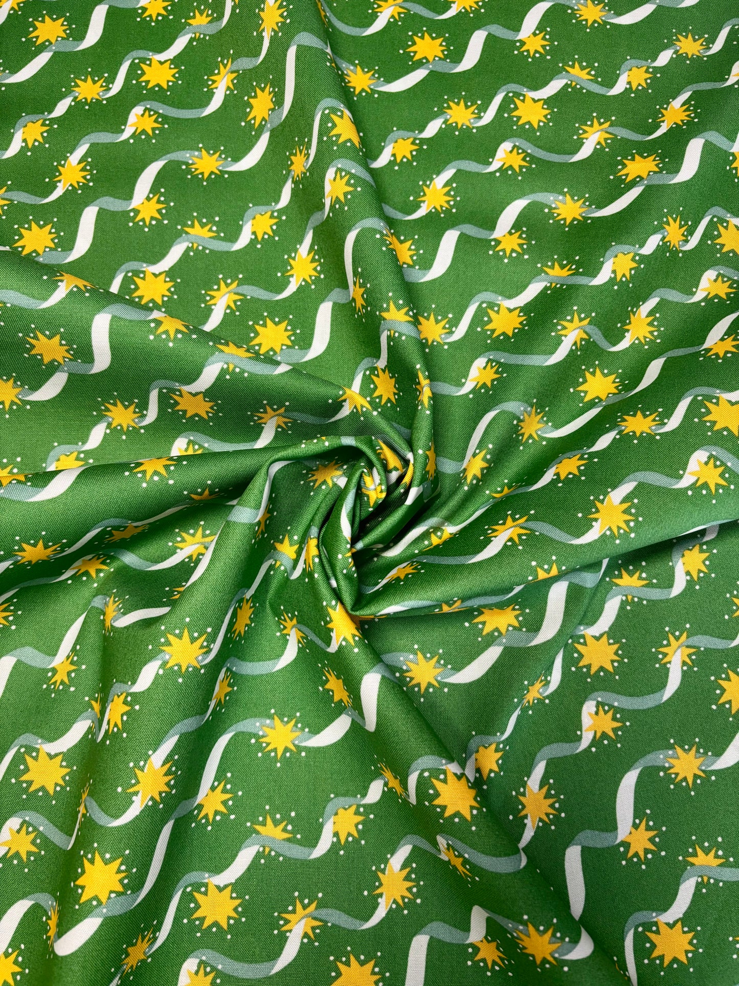 Festive Fair Stars and Ribbons - Liberty Quilting Cotton