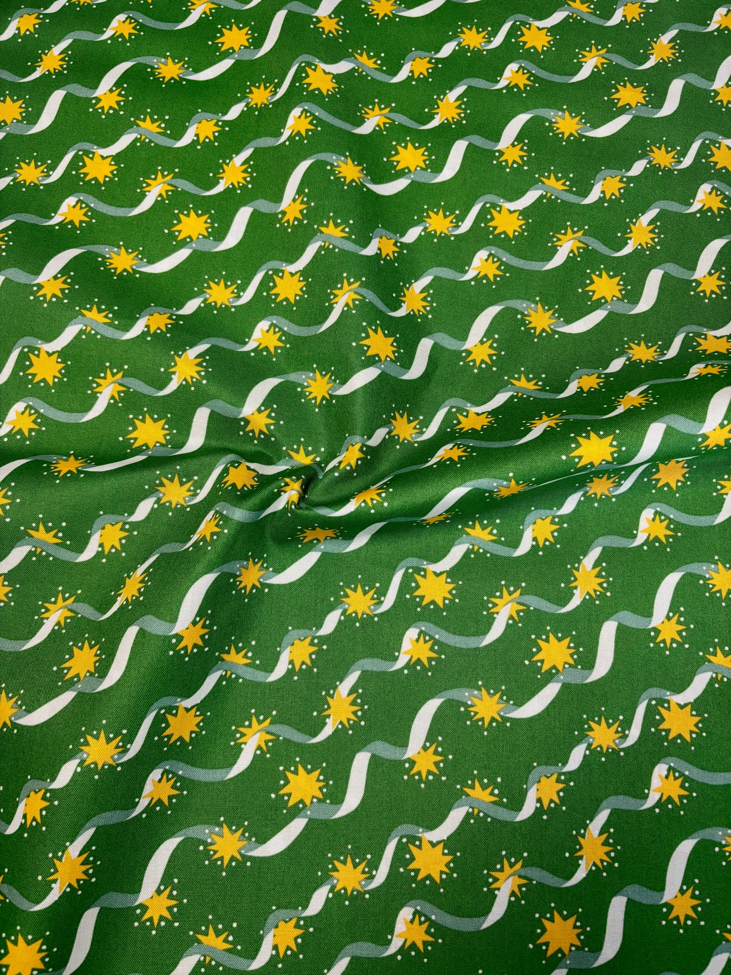 Festive Fair Stars and Ribbons - Liberty Quilting Cotton