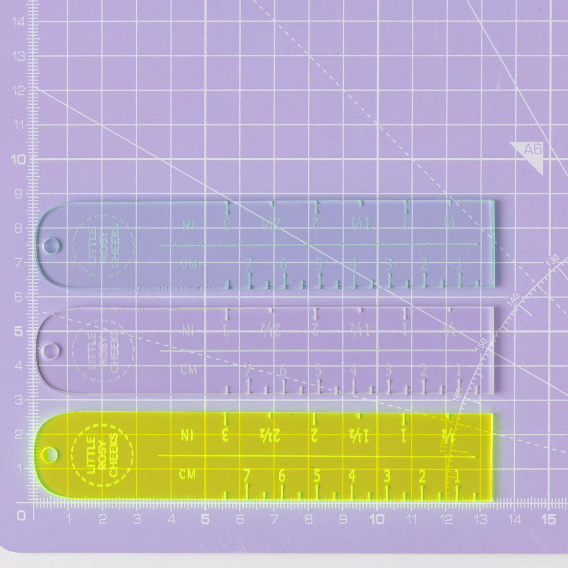 Label Placement Ruler - Little Rosy Cheeks