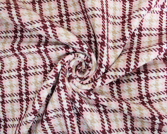 Large Houndstooth Tartan Wool Mix