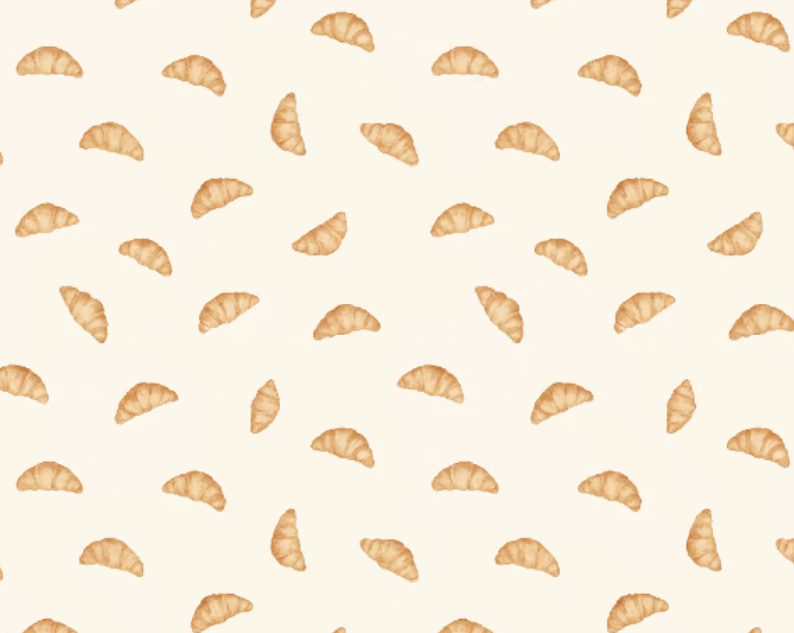 Morning Croissants Cotton Jersey  [PRE-ORDER]