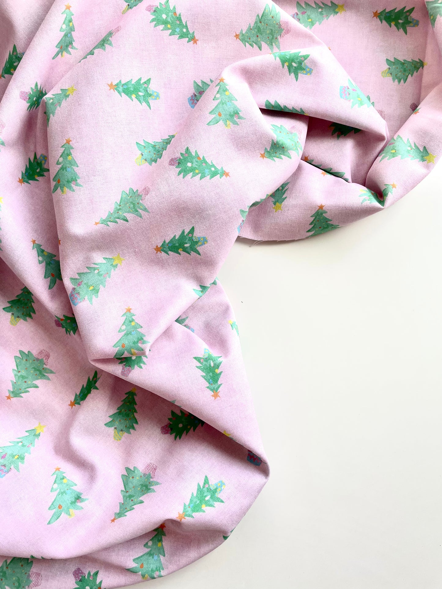 Pomegranate Pyjamas Kit - Cute Christmas Trees Cotton
