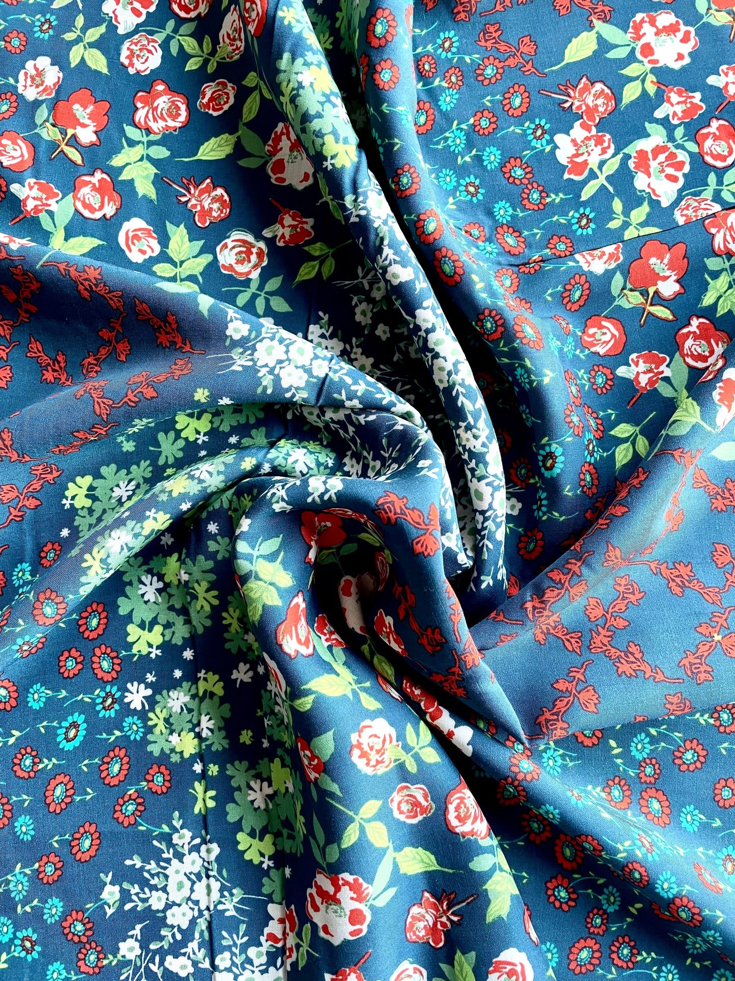 Indigo Dress Kit - Flower Keeper Rayon - Art Gallery Fabrics