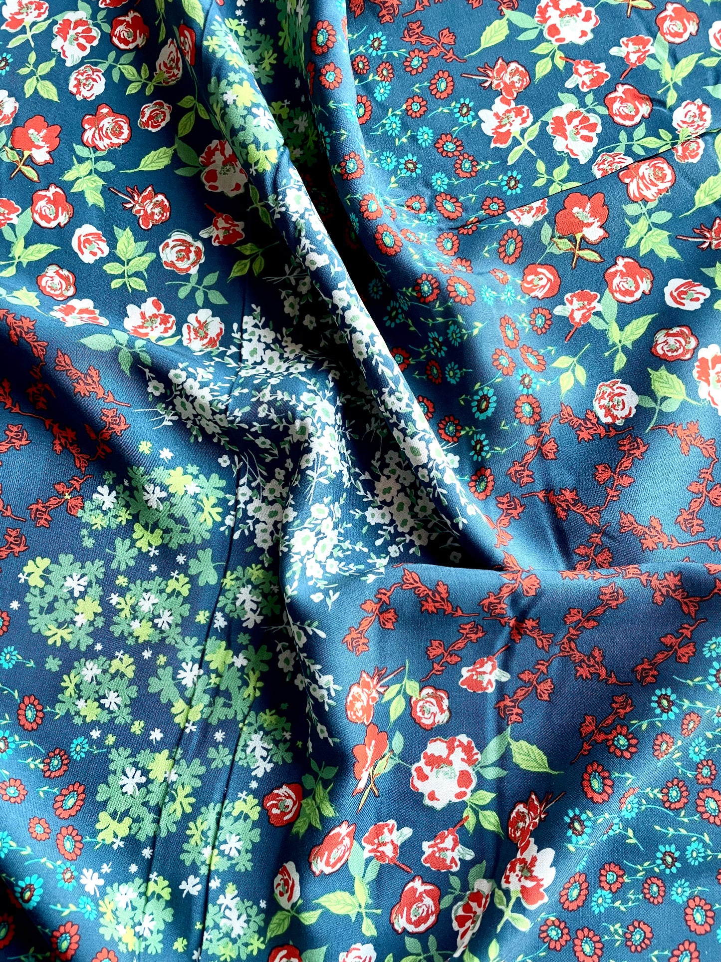 Indigo Dress Kit - Flower Keeper Rayon - Art Gallery Fabrics