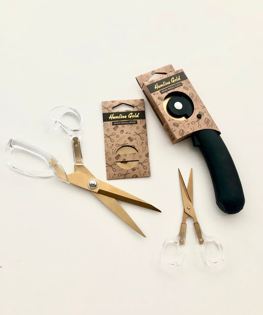 Brushed Gold Scissor & Cutter Set