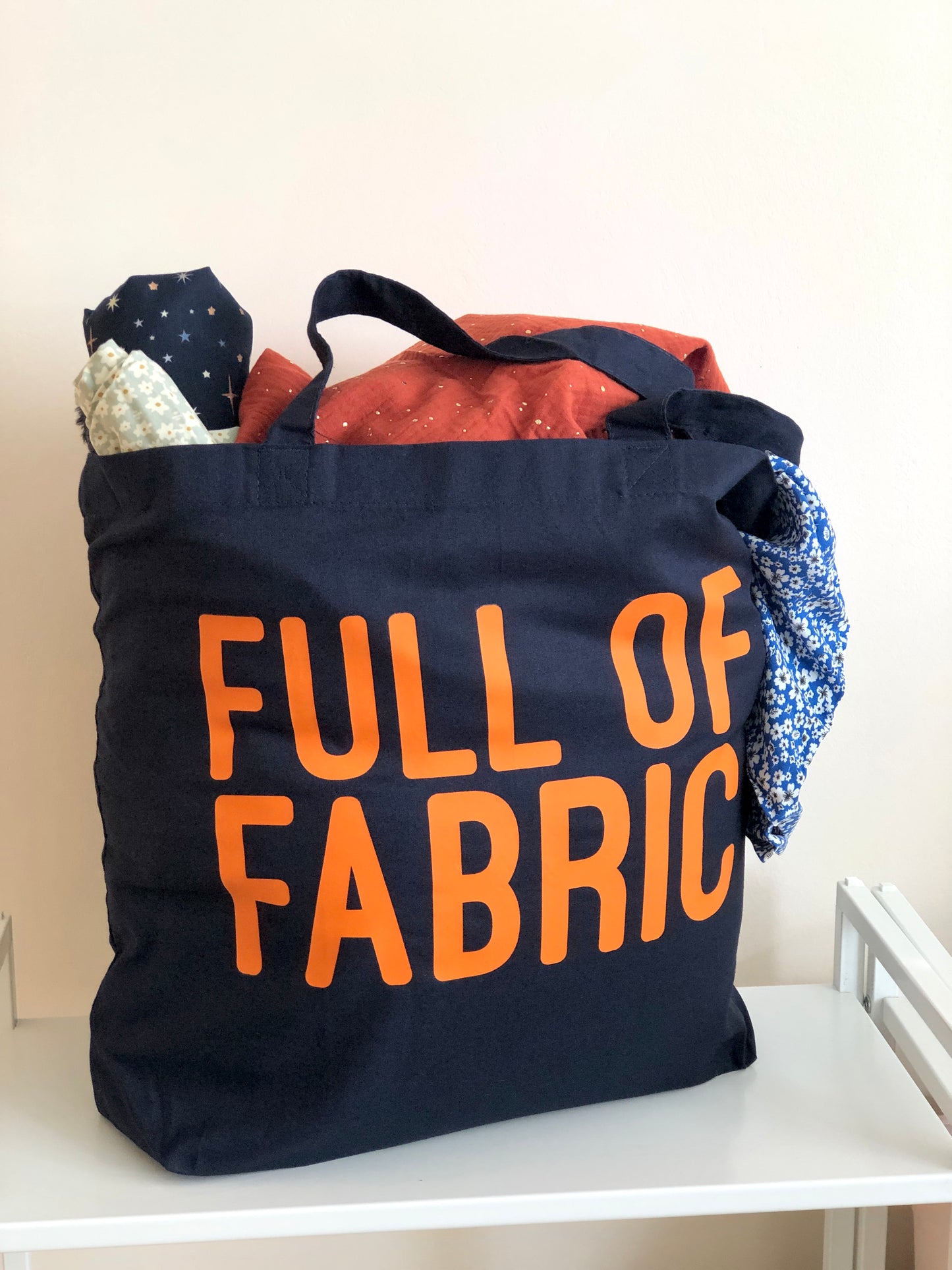 Full Of Fabric Large Tote Bag
