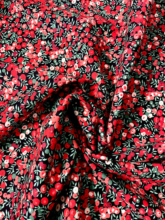 Winter Berries Cotton Poplin - REMNANT - 110cm
