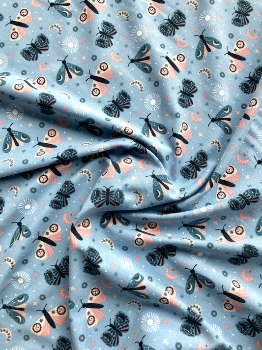Zodiac Butterflies Cotton Jersey - REMNANT - 1m