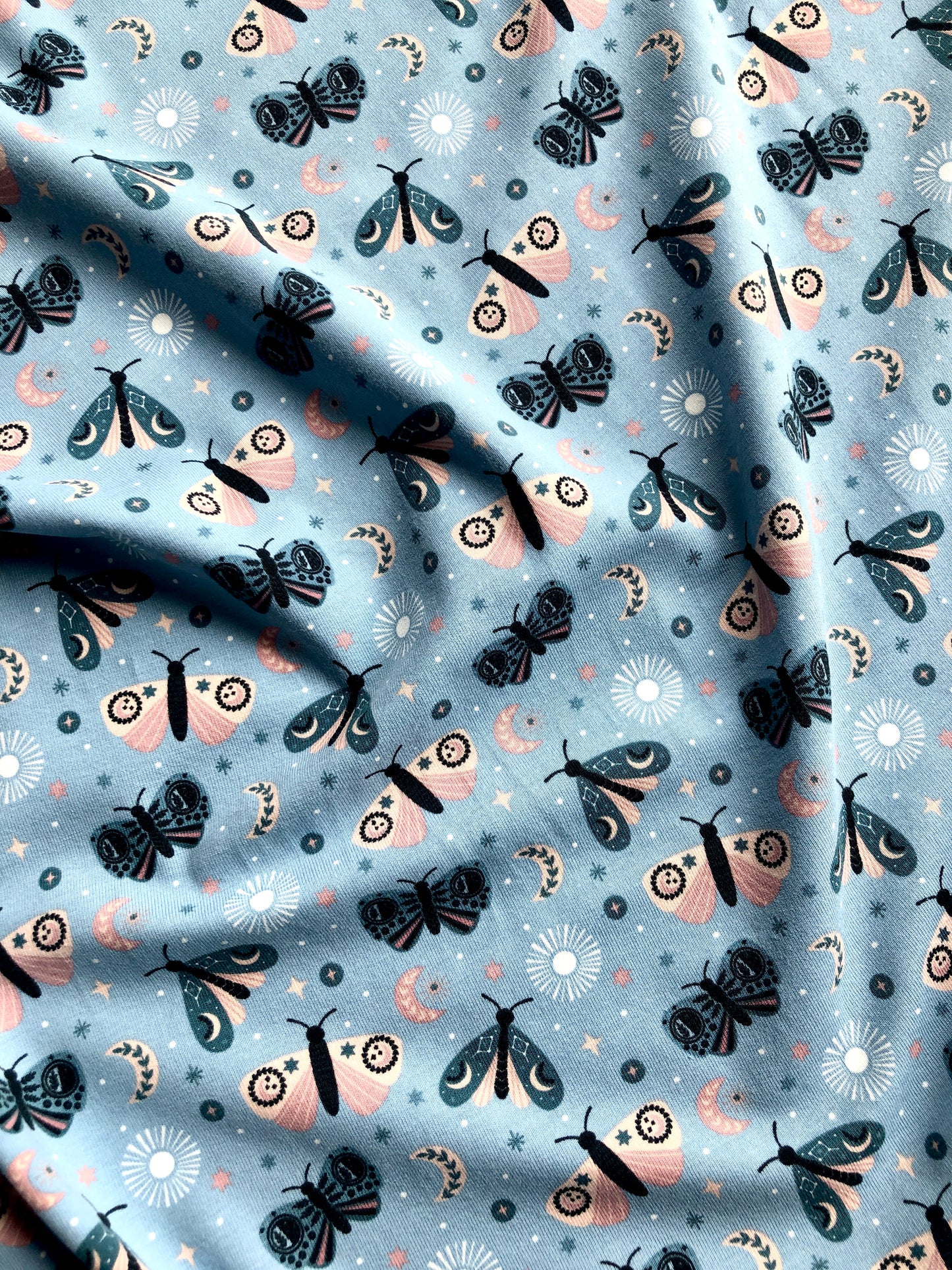 Zodiac Butterflies Cotton Jersey - REMNANT - 1m