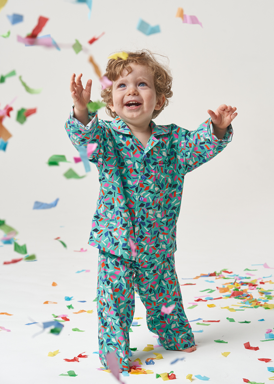Pomegranate Pyjamas Kit - Cute Christmas Trees Cotton